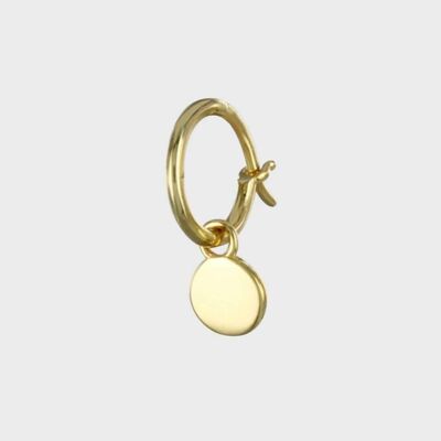 Disc Sleeper Earring Gold