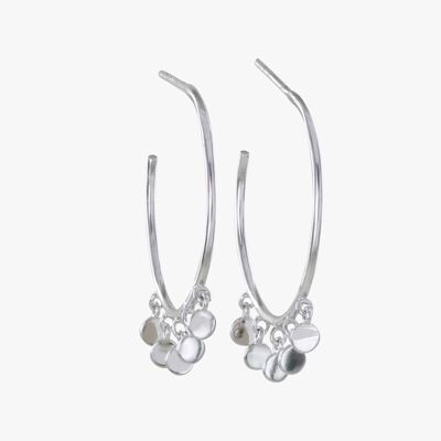 Sterling Silver Shaker Hoop Earrings