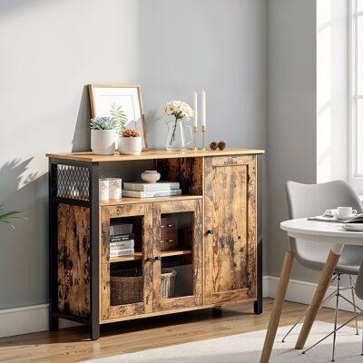 Buffet 3 portes, placard de cuisine, placard de rangement, 110 x 33 x 75 cm