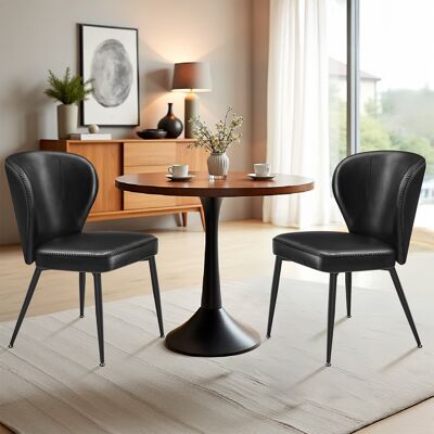 Collezione EKHO - Set di 2 sedie da pranzo nero inchiostro