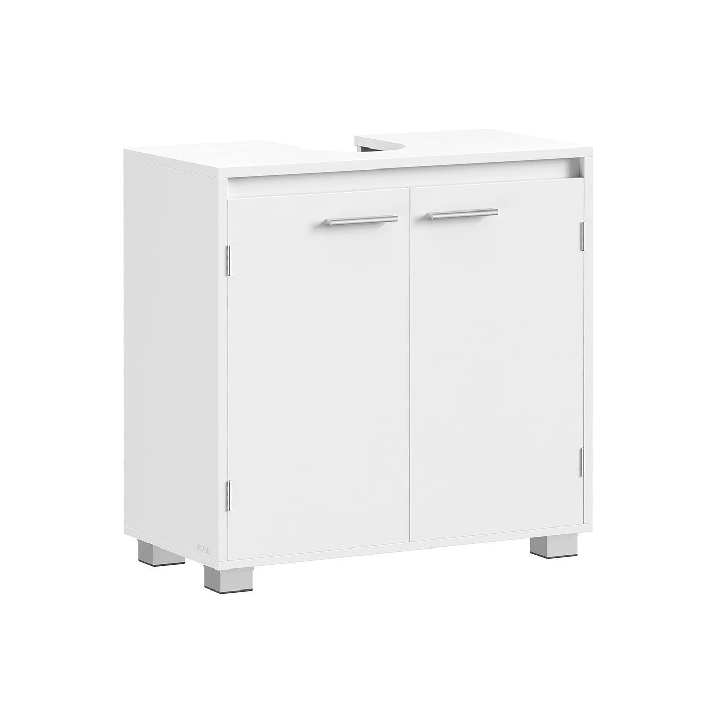 Washbasin furniture with compartments and legs, 30 x 60 x 60 cm
