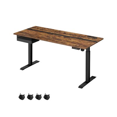 Desk with height adjustment and electric memory function, 60 x 140 cm