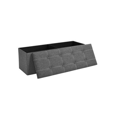 Banc de rangement pour chambre, gris foncé, 110 x 38 x 38 cm