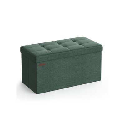 Tabouret avec rangement 38 x 76 x 38 cm vert vintage