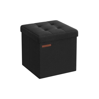 Banc de 30 cm avec espace de rangement noir basique