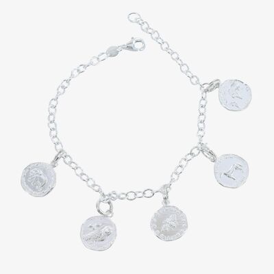 Charm e bracciale con moneta mondiale