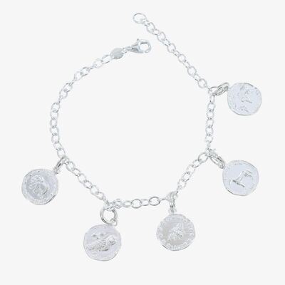 World Coin Charm and Bracelet