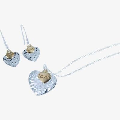 Collana d'argento con cuore d'amore