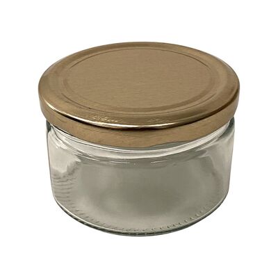 Barattolo di vetro con coperchio in metallo, 200 ml, 7.5x5cm