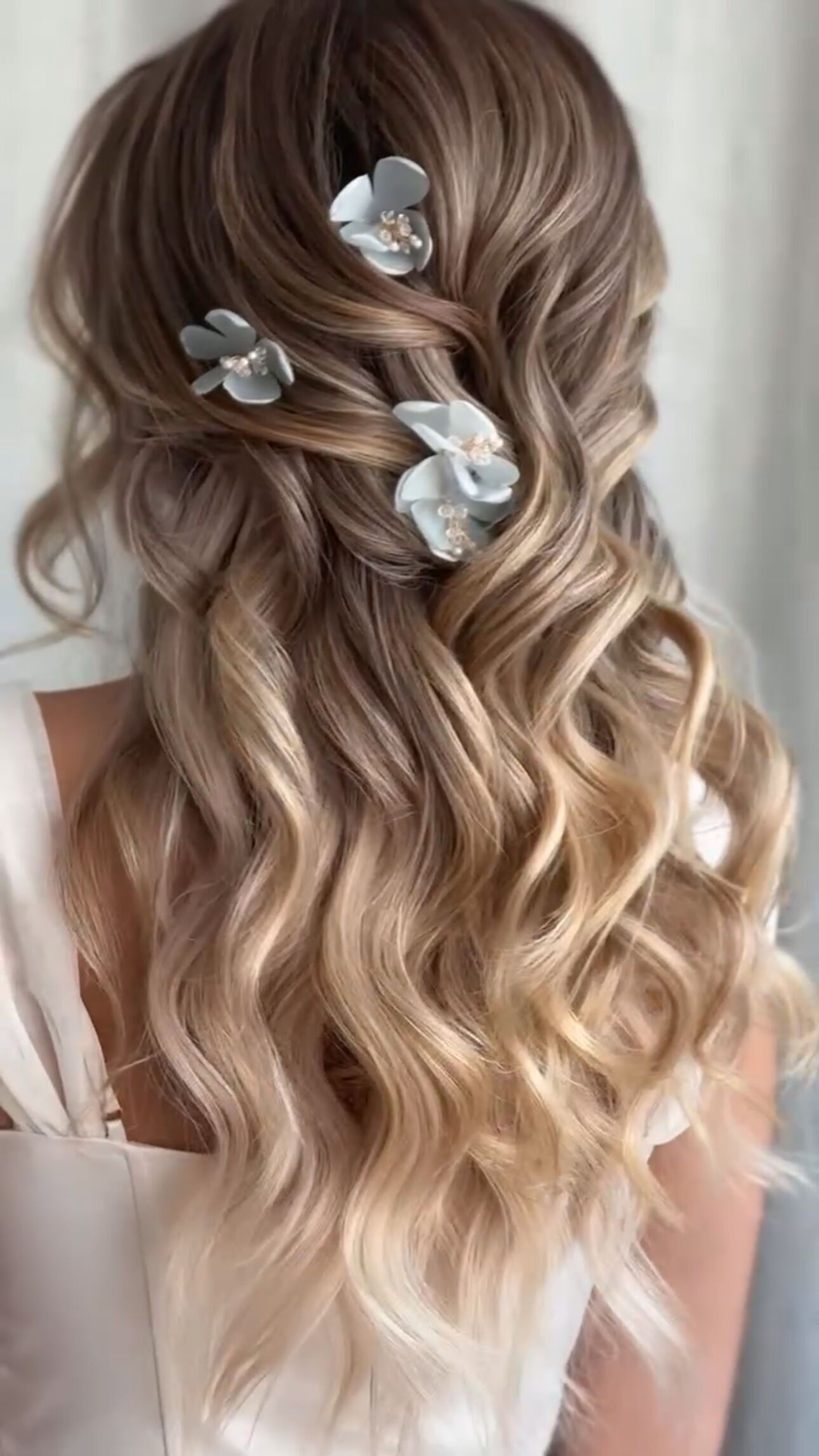 Forcine per capelli color papavero e acquamarina