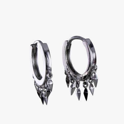 Orecchini a cerchio Jangle in argento sterling