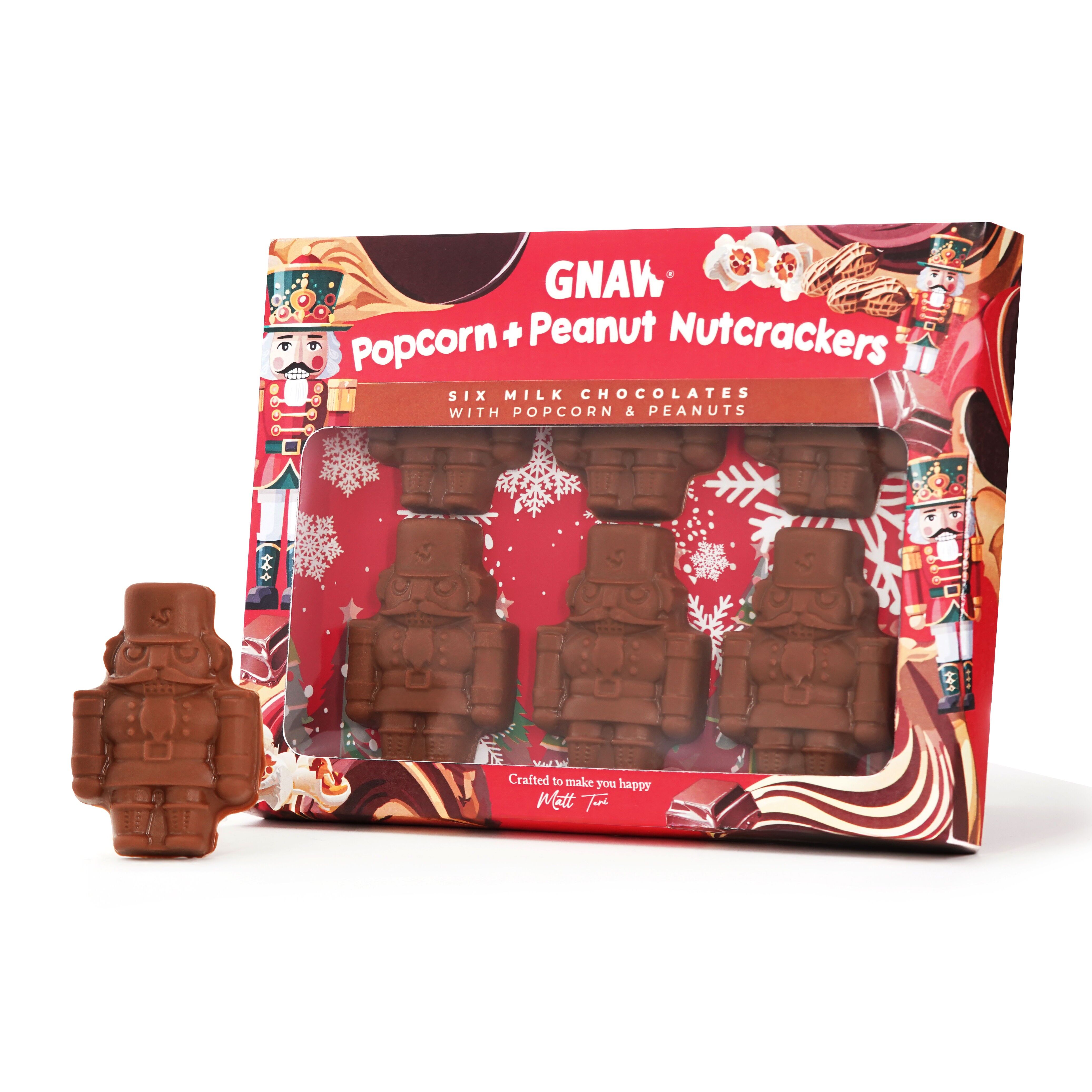 Casse-noisettes pop-corn et cacahuètes - Cadeau de Noël en chocolat