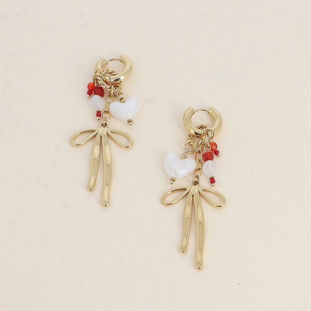 Criollos - anillo trenzado, pajarita, corazón y piedras naturales