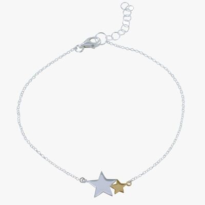 Armband aus Sterlingsilber mit Sternen sehen