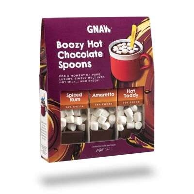 Boozy - Juego de regalo de cucharas para chocolate caliente (3 cucharas)