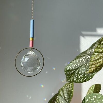Attrape-soleil PEARL/ Attrape-lumière/ Cristal de fenêtre/ Prisme/ Lilas