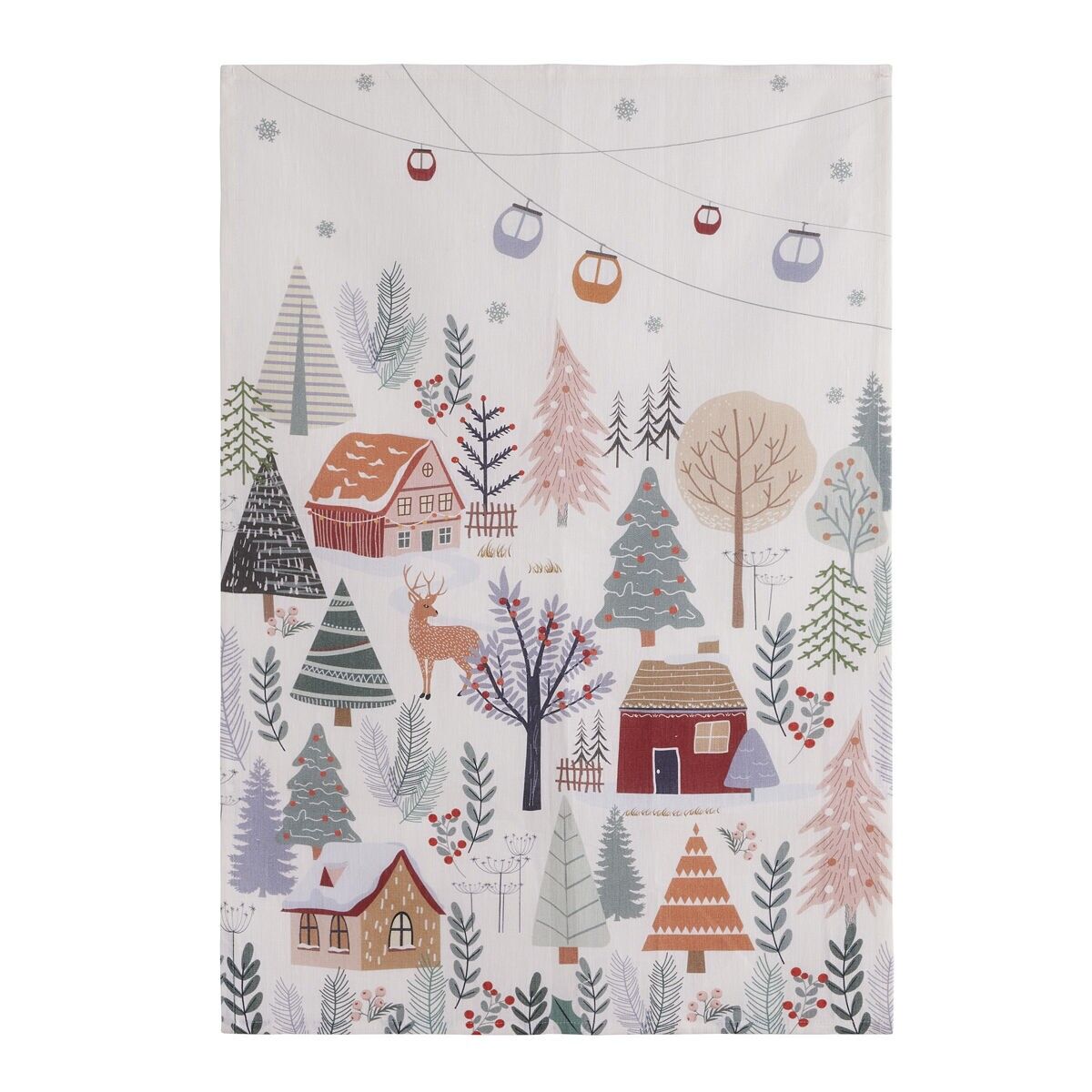 Strofinaccio - FORESTA DI NATALE 50 x 75 cm, in tessuto misto