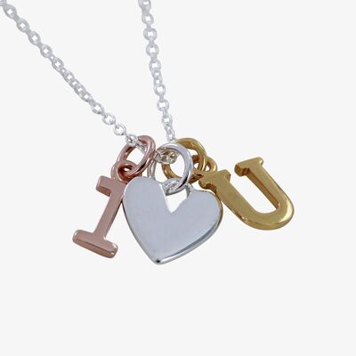 I Love You Necklace Gold