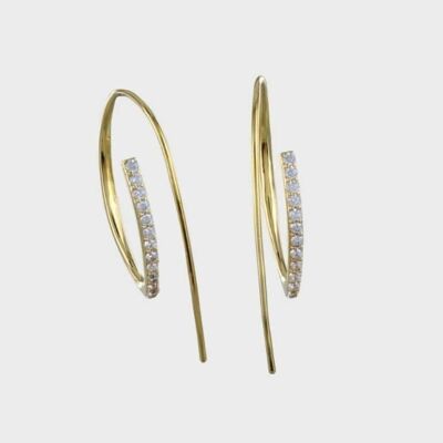 Pave Loop the Loop Orecchini oro