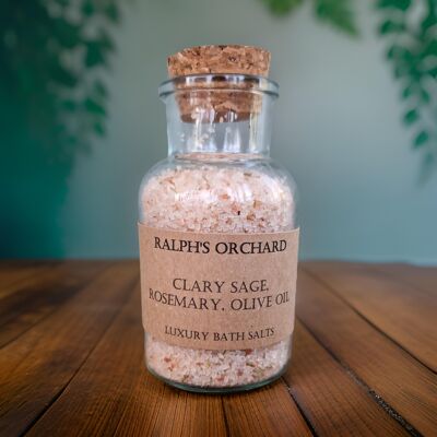 Vegan Bath Salts | Clary Sage, Rosemary & Olive Oil