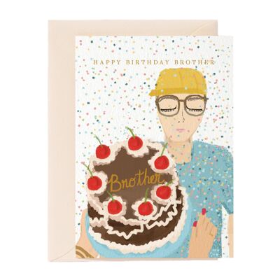 Biglietto di auguri di buon compleanno fratello