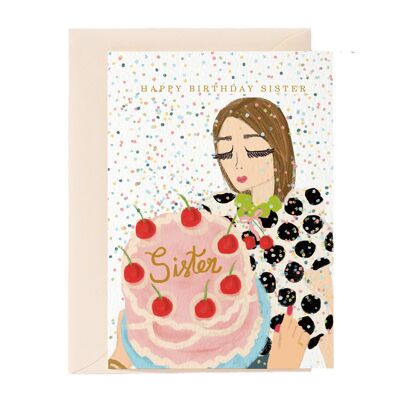 Biglietto di auguri di buon compleanno sorella