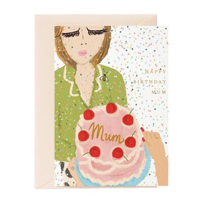 Cartolina d'auguri di buon compleanno mamma