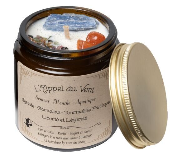 Lithotherapy Candle The Call of the Wind - Aquatic Mint