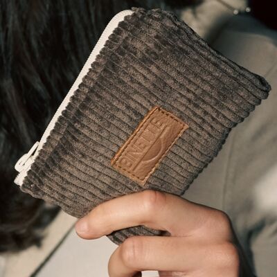 Chocolate brown corduroy purse 🍫