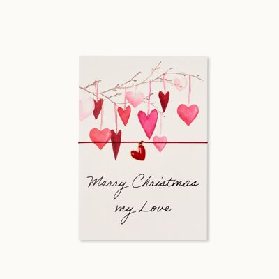 Biglietto braccialetto: Buon Natale amore mio