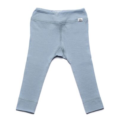 Pantalones de lana para bebés y niños - Lana merino - Azul niebla