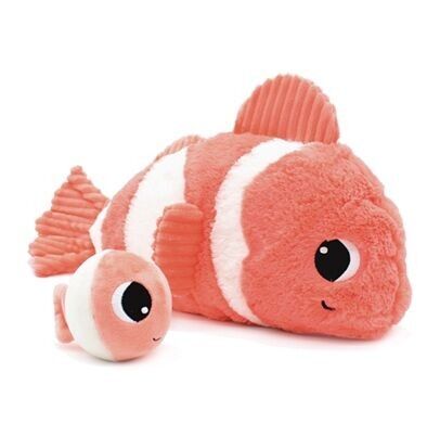 LES PTIPOTOS – BIGOU DER CLOWNFISCH, PLÜSCH, MAMA & BABY, KORALLE – 38 CM