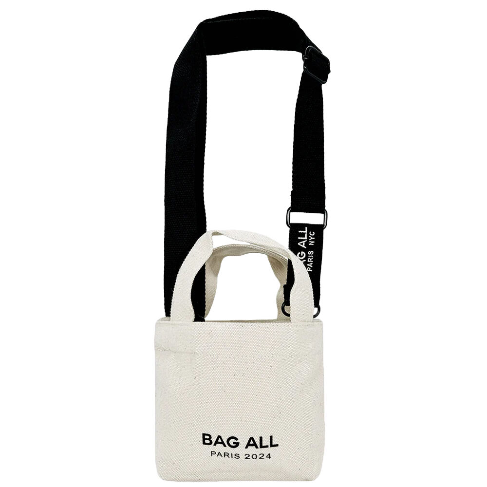 Mini Tote Bag with Strap and Inside Pocket – Cream