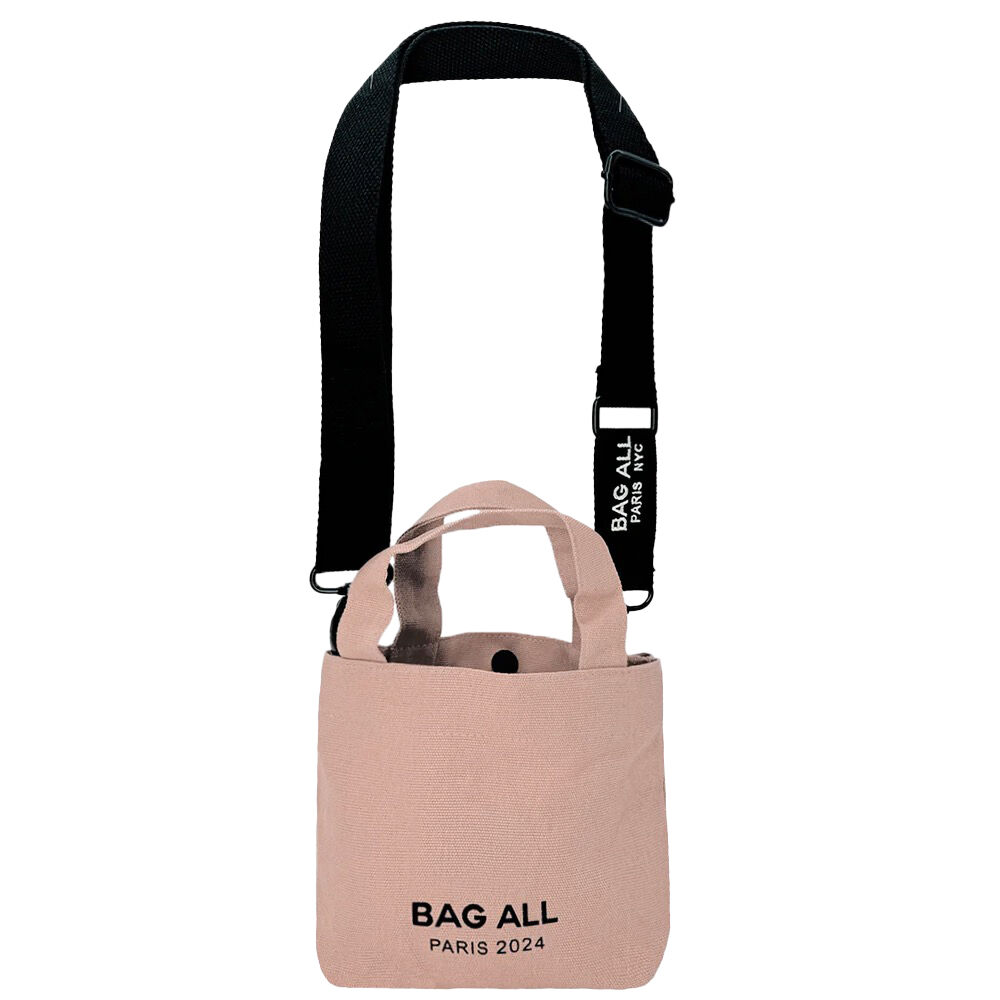 Mini Tote Bag with Strap and Inside Pocket – Pink/Blush