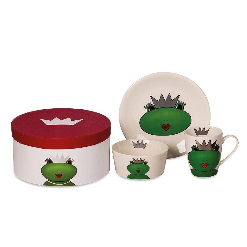 Frog Queen Kate, set per la colazione da 3 pezzi in confezione regalo,