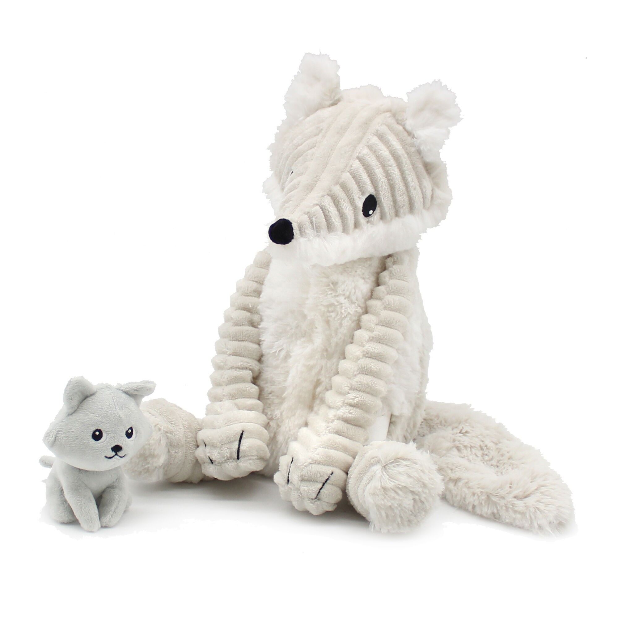 LES PTIPOTOS – FRIMOU DER SCHNEEFUCHS, PLÜSCH, MAMA & BABY – 27 CM