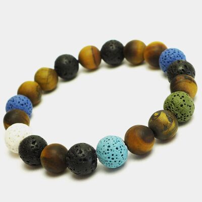Pearl Power MB12 – Young men's bracelet made of natural stones