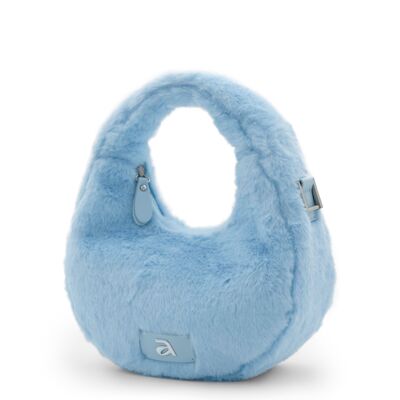 Vegan cuir sacs a mains, maroquinerie mode : Août Cotton Candy Blue