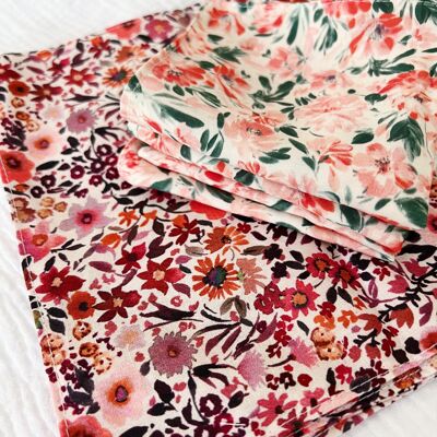 Lot de 3 mouchoirs en tissu lavable