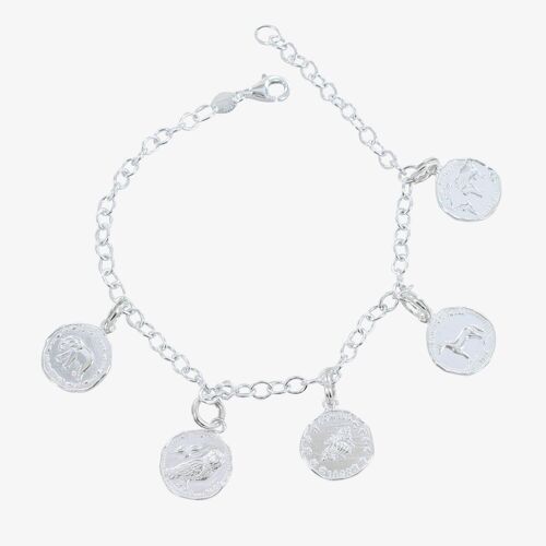 Elephant Coin Charm Bracelet