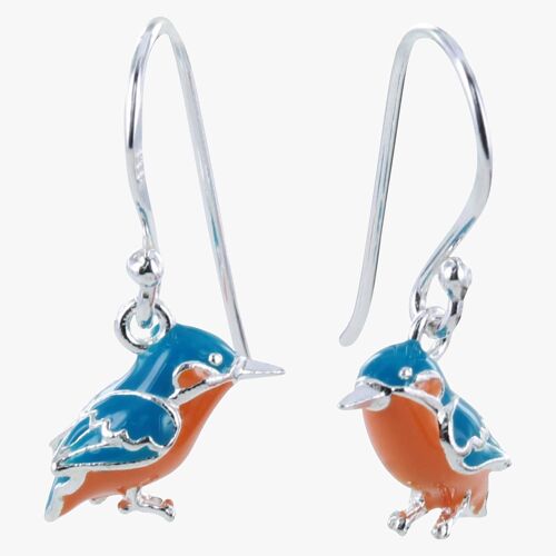 Enamel Kingfisher Earrings