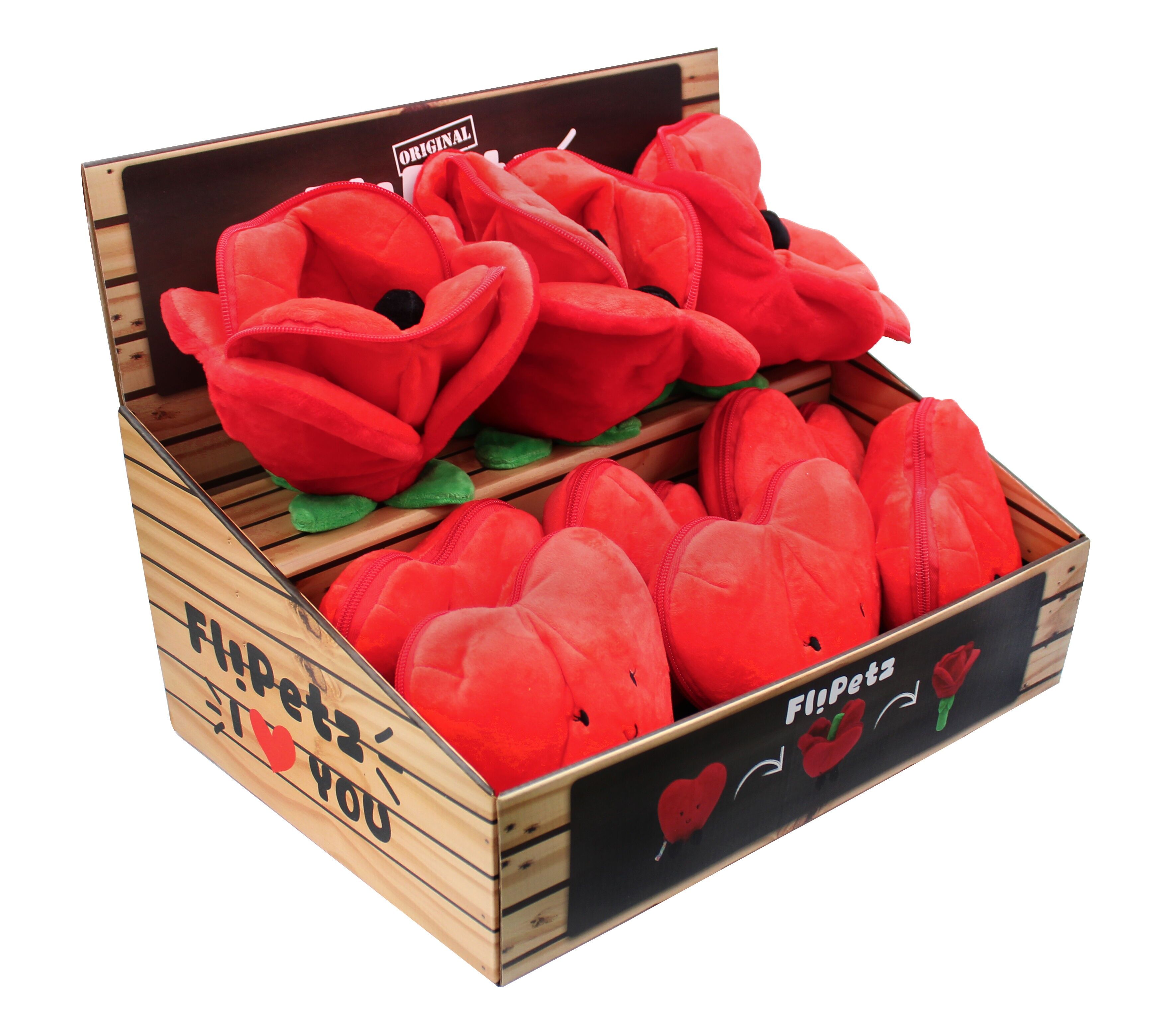 FLIPETZ - LEERES DISPLAY FÜR I LOVE YOU HERZ/BLUME