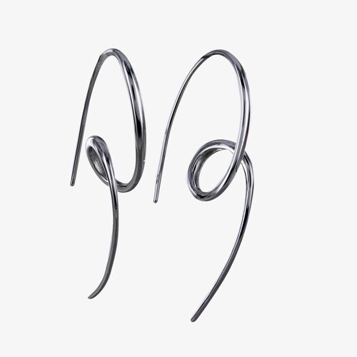 Sterling Silver Loop The Loop Earrings