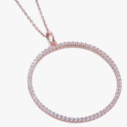 Eternity Pave Necklace Rose