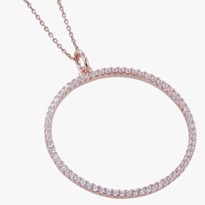 Collar Eternity Pave Rosa