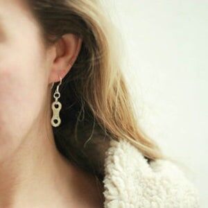 Boucles d'oreilles chaîne de vélo Lone Rider (3 couleurs)