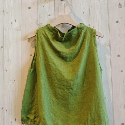 REF 5189 100% LINEN SLEEVELESS BLOUSE