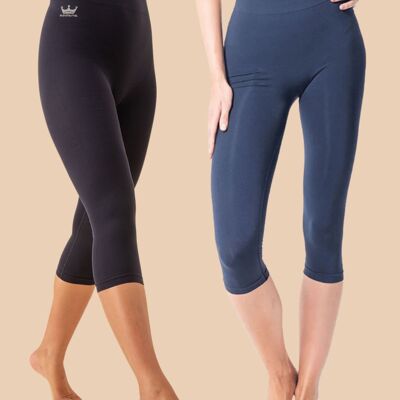 Confezione da 2 leggings push-up Capri 160 den tecnologia FIR Lena