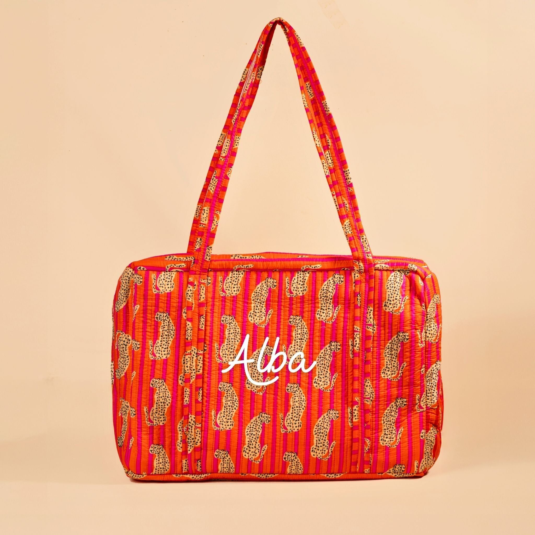 Striped jungle weekend or changing bag