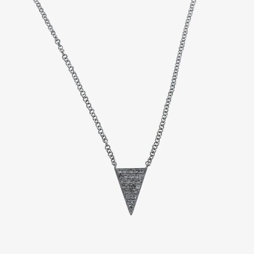 Diamond Solid Triangle Necklace